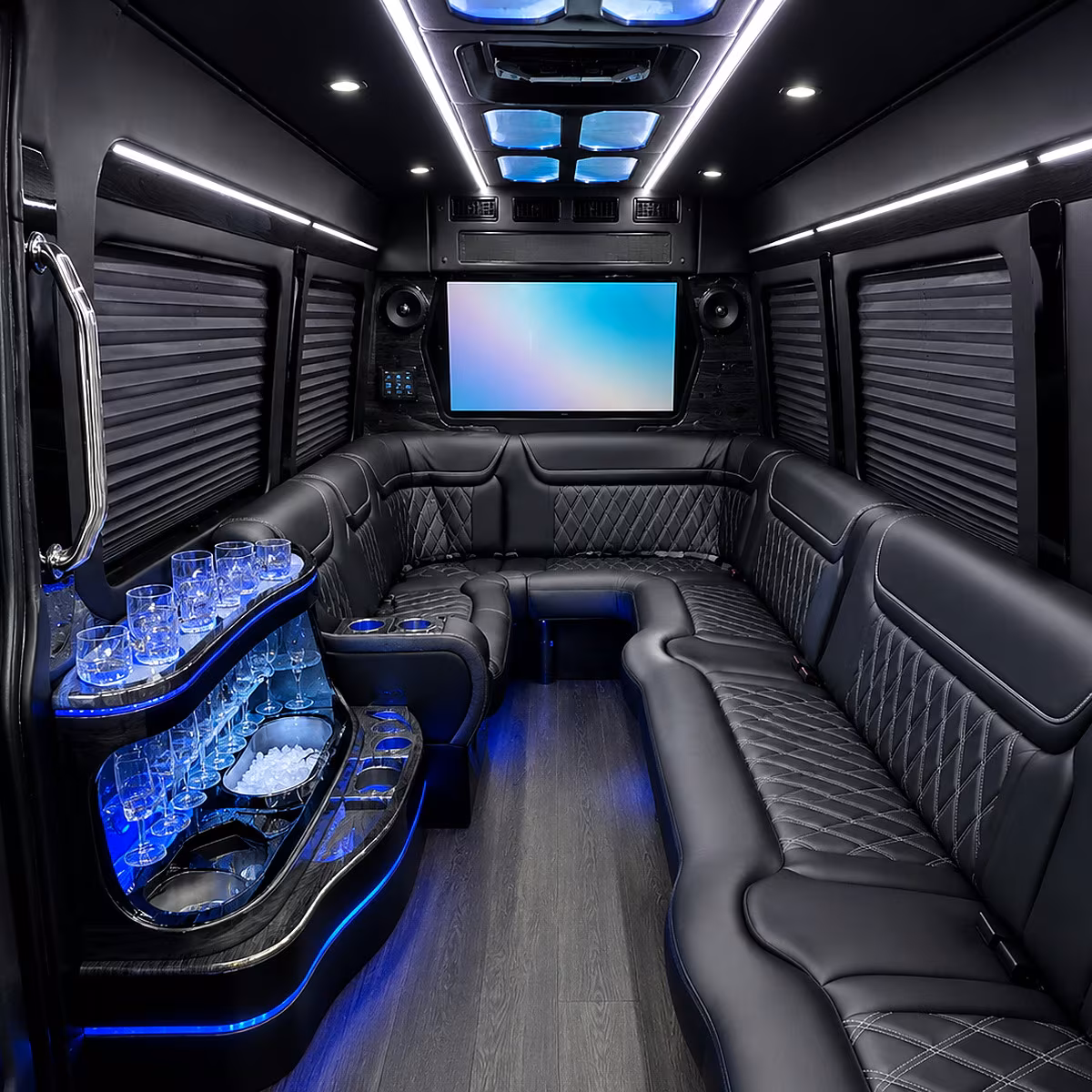 napa party bus rental interior